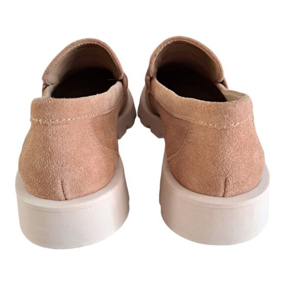 Dolce Vita Women's Suede Dune Tan Lug Loafers Elias Comfort Classic Chunky Sz 9 - Picture 4 of 8
